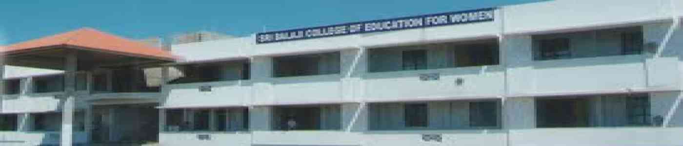 Shri Balaji College of Education for Women, Madurai