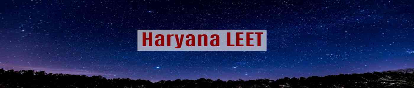 Haryana LEET 2026 Haryana LEET 2026