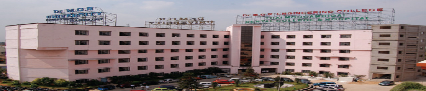 (DOMS MGR) Dr. M.G.R. Educational And Research Institute (DOMS MGR) Dr. M.G.R. Educational And Research Institute