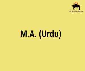 M.A. (Urdu)