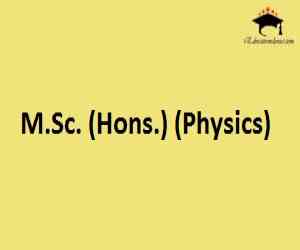 M.Sc. (Hons.) (Physics)