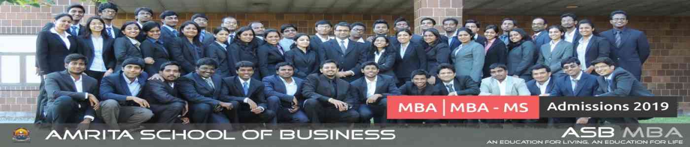 (ASB) Amrita School of Business - Department of Management Studies (ASB) Amrita School of Business - Department of Management Studies