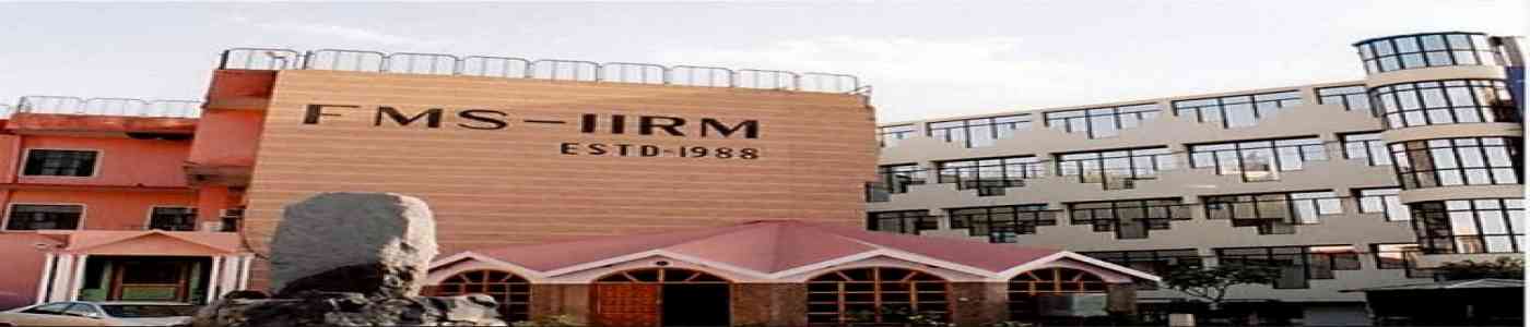 (FMS-IRM) Institute of Rural Management (FMS-IRM) Institute of Rural Management