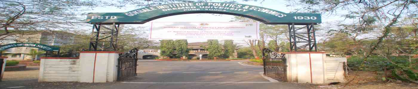 Gokhale Institute of Politics & Economics Gokhale Institute of Politics & Economics